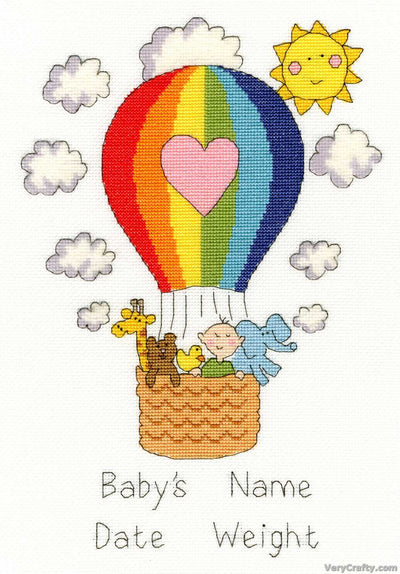 Bothy Threads Balloon Baby Cross Stitch Kit