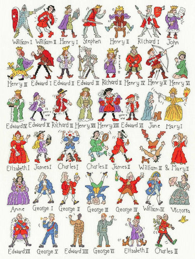 Kings and Queens Cross Stitch Kit from Bothy Threads