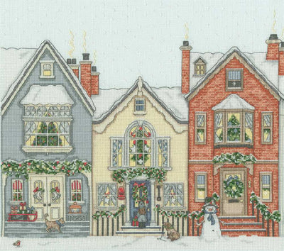 Snowy Street Cross Stitch Kit - Bothy Threads
