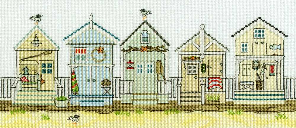 New England: Beach Huts - Cross Stitch Kit from Bothy Threads