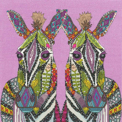 Bothy Threads Jewelled Zebras Cross Stitch Kit