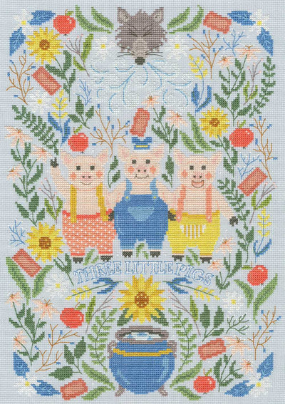 Three Little Pigs  Cross Stitch Kit - Bothy Threads