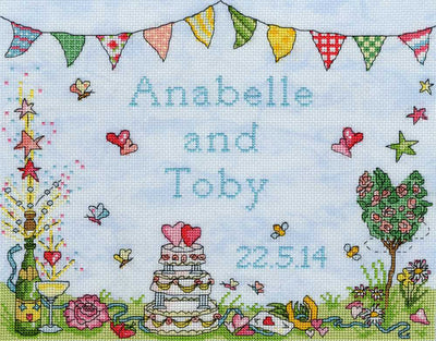 Wedding Celebration Sampler Cross Stitch Kit From Bothy Threads
