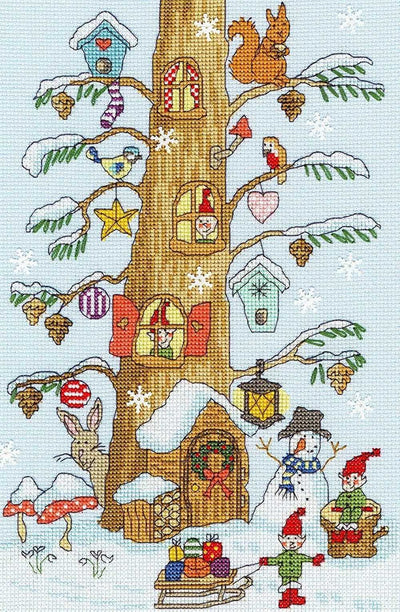 Santa's Little Helpers Counted Cross Stitch Kit by Bothy Threads