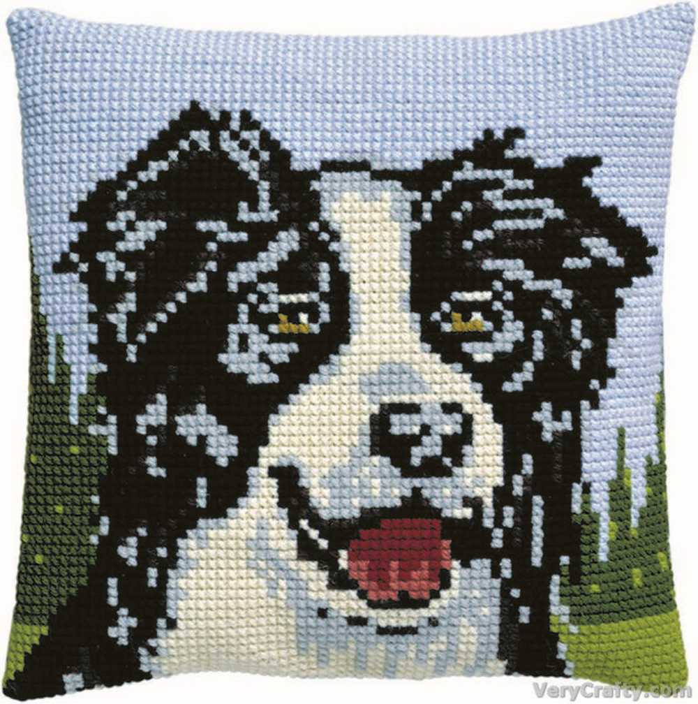 Pako Collie Cross Stitch Cushion Kit