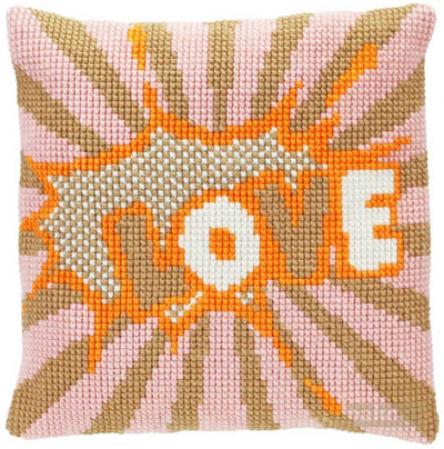 Pako Love Pop Art Cross Stitch Cushion Kit