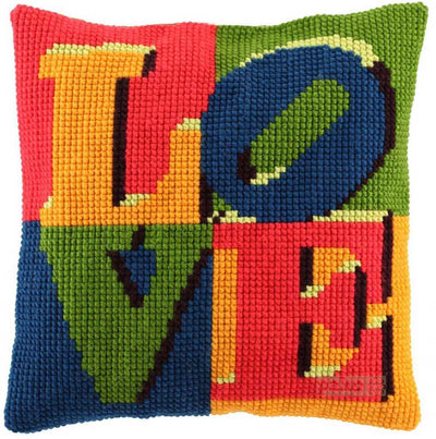 Pako Love in Block Cross Stitch Cushion Kit