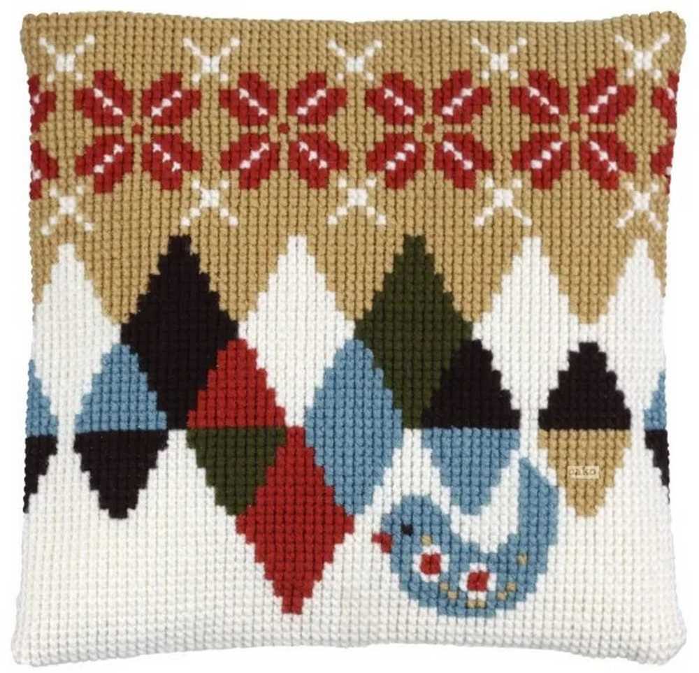 Pako Scandinavian Bird Cross Stitch Cushion Kit