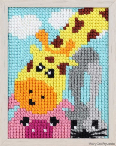 Pako Pig/giraffe/rabbit Beginner  Cross Stitch Kit