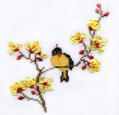 Spring Song Ribbon Embroidery Kit ~ PANNA