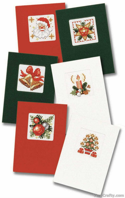 Pako Set Of 6 Christmas Cards  Cross Stitch Kit