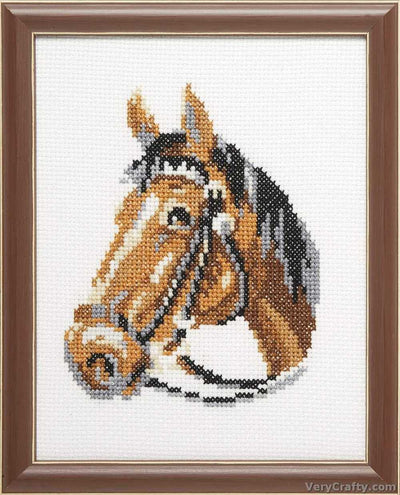 Pako  Brown Horse Head  Cross Stitch Kit