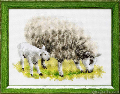 Pako  Sheep & Lamb  Cross Stitch Kit