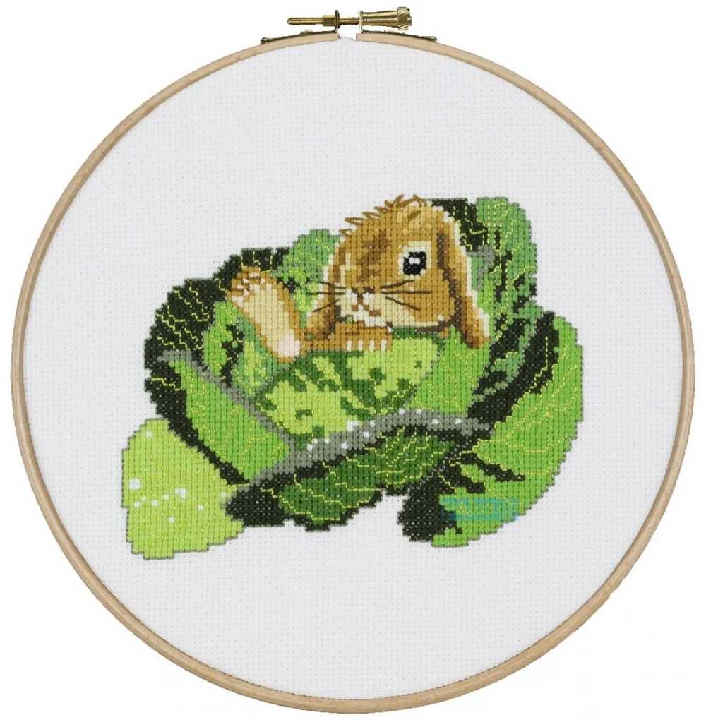 Pako Bunny Cabbage Cross Stitch Kit