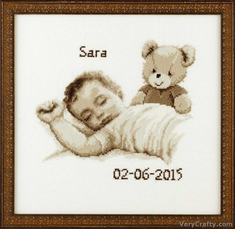 Pako Baby/teddy Birth Sampler  Cross Stitch Kit