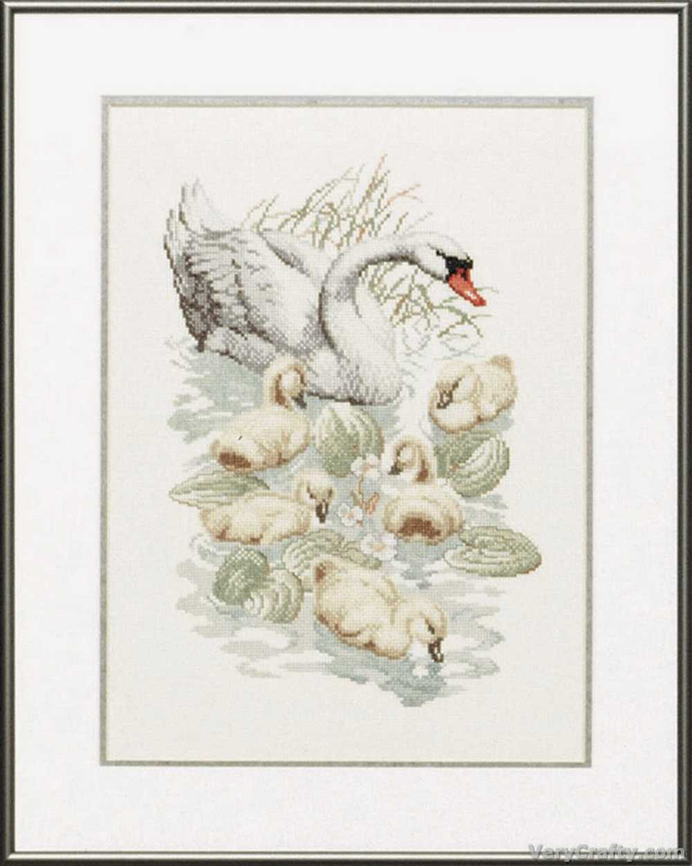 Pako Swan And Cygnets  Cross Stitch Kit