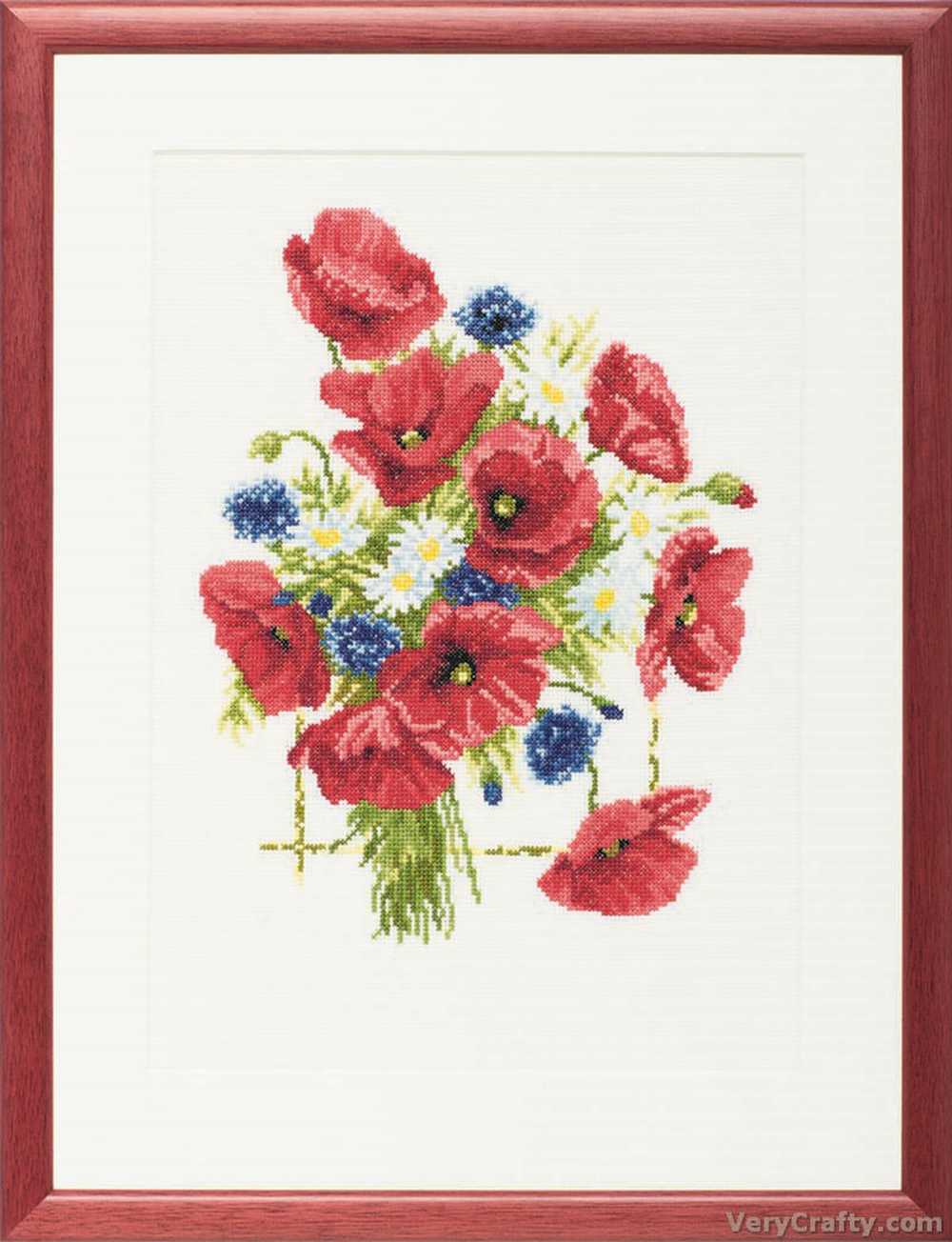 Pako Poppies and Flowers Cross Stitch Kit