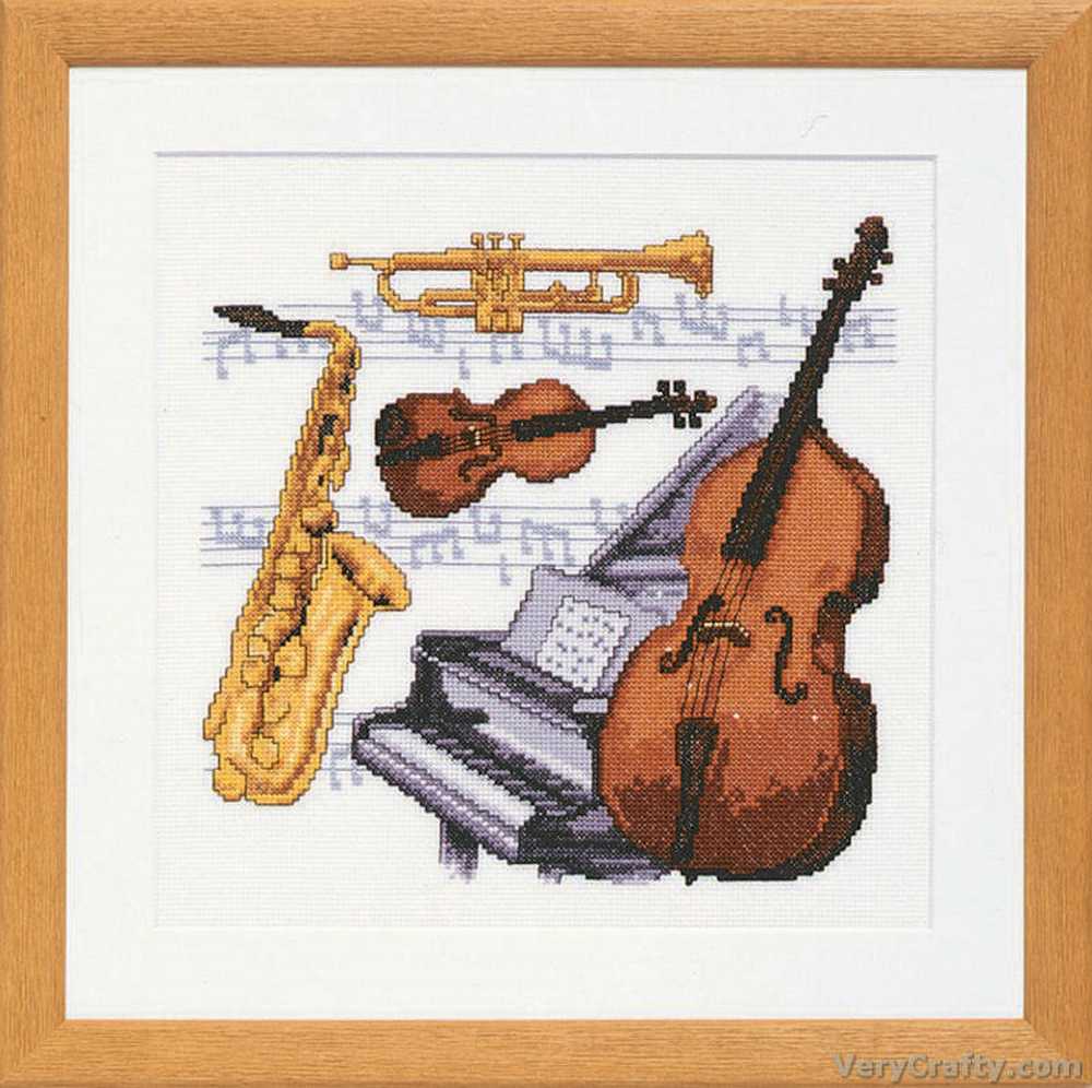 Cross Check Instrument Pako Musical Instruments Cross Stitch Kit – Very Crafty