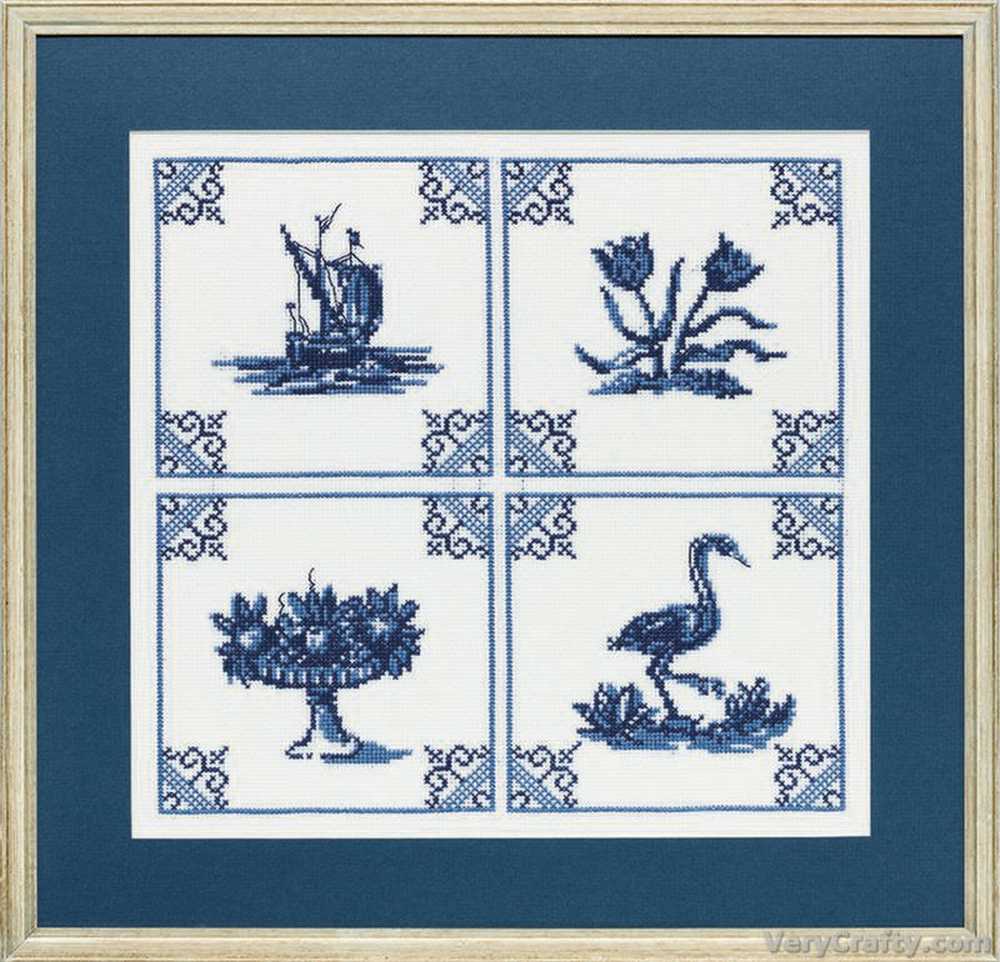 Pako Blue And White Design  Cross Stitch Kit