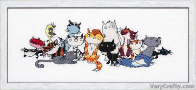 Pako Cats Height Chart  Cross Stitch Kit