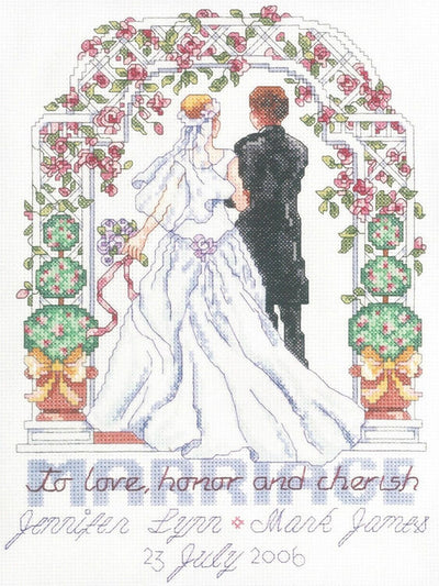 To Love, Honour and Cherish Cross Stitch Kit - Janlynn SALE