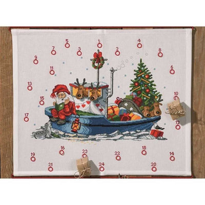 Christmas at Sea Advent Cross Stitch Kit - Permin