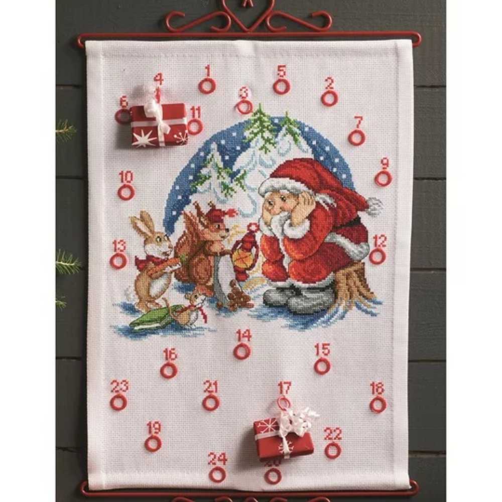 Santa Gifts Advent Cross Stitch Kit - Permin