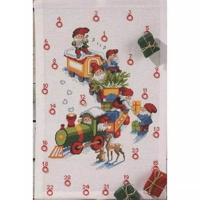 Christmas Train Advent Cross Stitch Kit - Permin