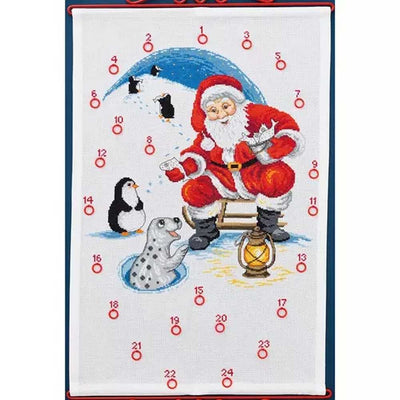 Antarctic Santa Cross Stitch Kit - Permin