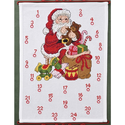 Santa with Toys Advent Cross Stitch Kit ~ Permin