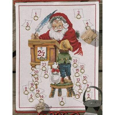 Santa's Check List Advent Cross Stitch Kit - Permin