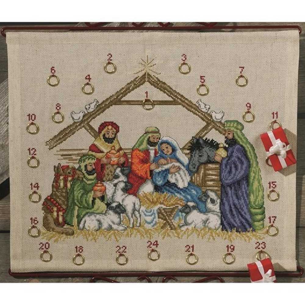 Nativity Advent Cross Stitch Kit - Permin