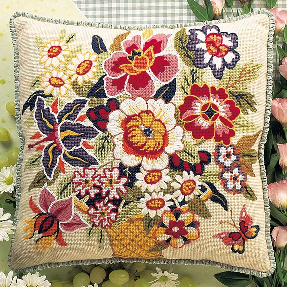 Virginia Cushion ~ Glorafilia Tapestry Needlepoint Kit