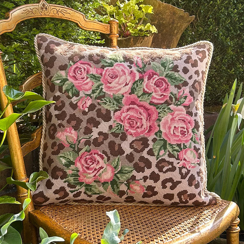 Leopard Roses ~ Glorafilia Tapestry Needlepoint Kit
