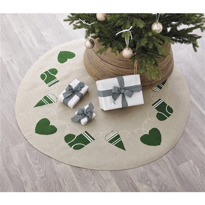 Heart & Stocking Tree Skirt Cross Stitch Kit - Permin
