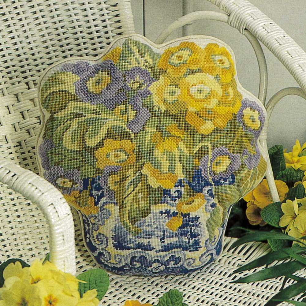 Vase of Primroses ~ Glorafilia Tapestry Needlepoint Kit