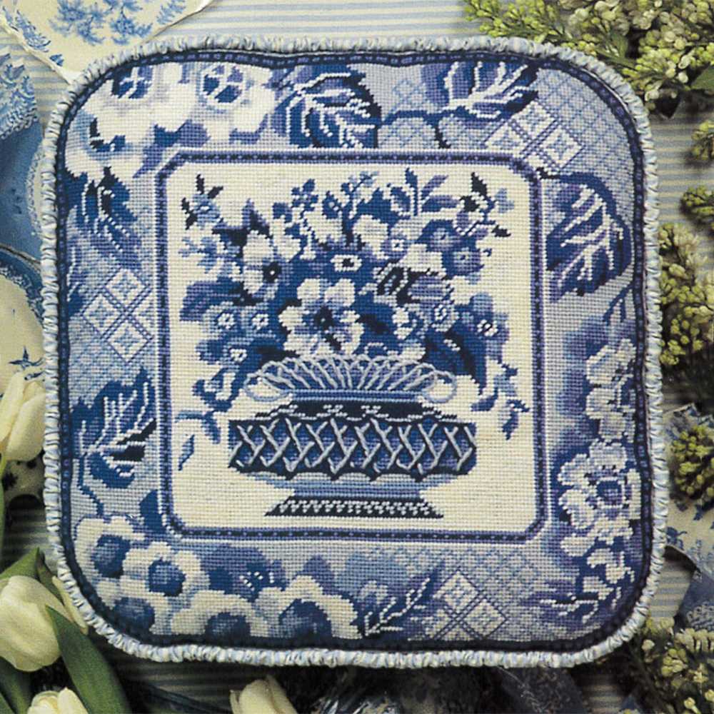 Spode Flower Basket ~ Glorafilia Tapestry Needlepoint Kit