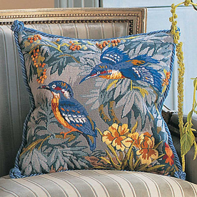 Kingfishers ~ Glorafilia Tapestry Needlepoint Kit