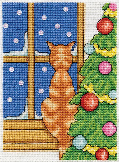 Cat on Windowsill Cross Stitch Kit - Design Works SALE