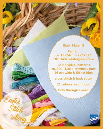 Vervaco EASTER Secret Stitch Along 2026 Cross Stitch Kit