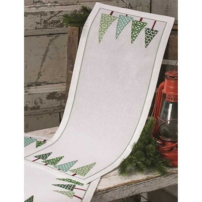 Christmas Tree Table Runner Cross Stitch Kit - Permin