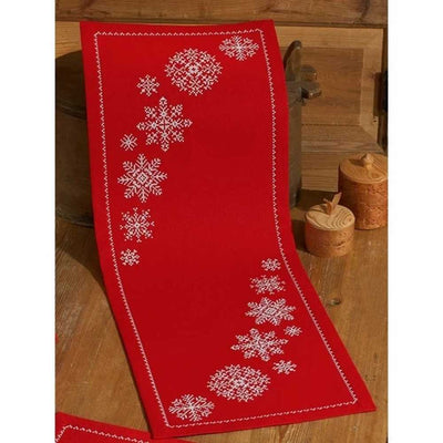 Snowflake Table Runner Cross Stitch Kit - Permin