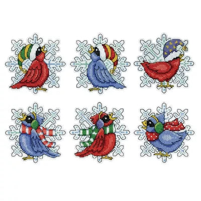 Snowbird Ornaments Cross Stitch Kit - Design Works