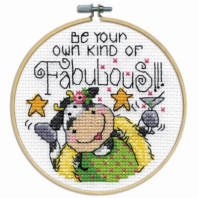 Fabulous with Hoop Cross Stitch Kit - Design Works SALE