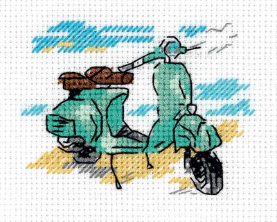 Scooter Cross Stitch Kit ~ PANNA