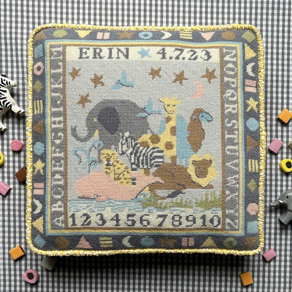 Animal Allsorts Sampler Misty ~ Glorafilia Tapestry Needlepoint Kit