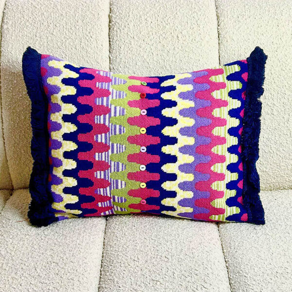 Fuchsia Ric Rac Zig Zag ~ Glorafilia Tapestry Needlepoint Kit