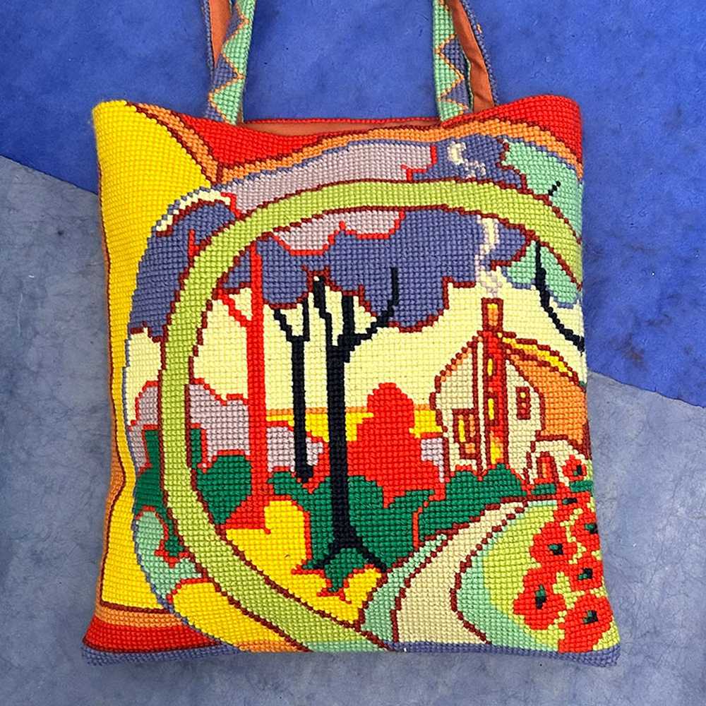 Clarice Cliff Tote Bag ~ Glorafilia Tapestry Needlepoint Kit