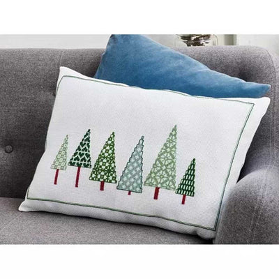 Christmas Trees Cushion Cross Stitch Kit - Permin