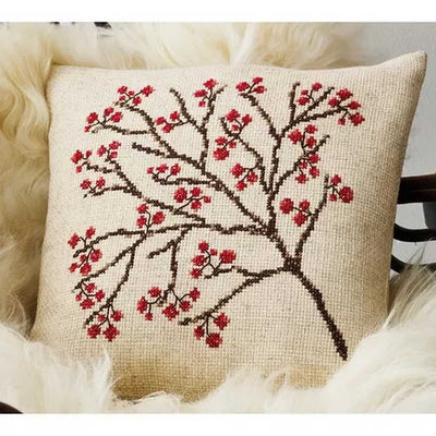 Winter Berries Cushion Cross Stitch Kit - Permin